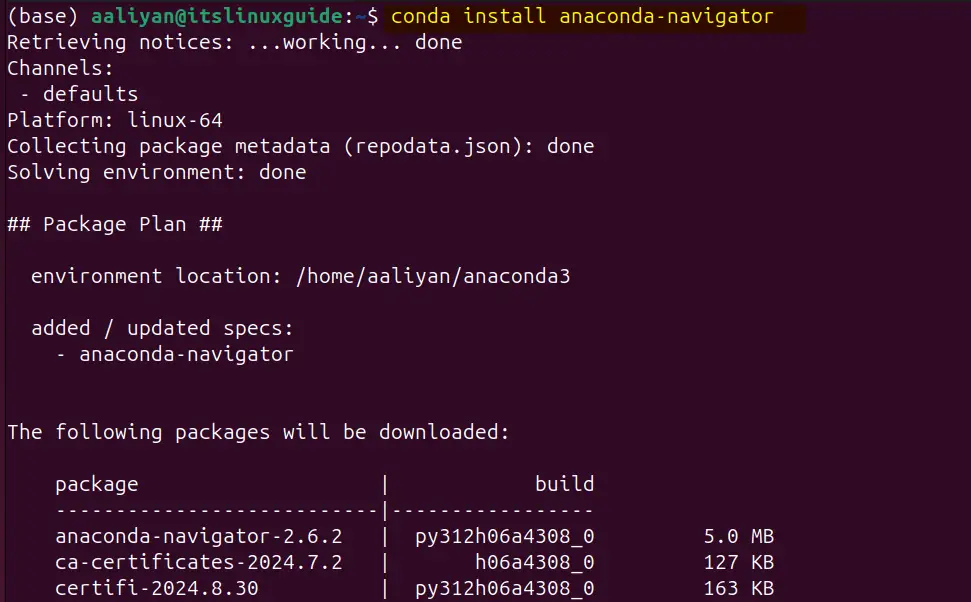 Установка Anaconda GUI (Anaconda Navigator) на Ubuntu