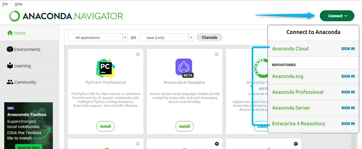 Anaconda Navigator на Ubuntu.